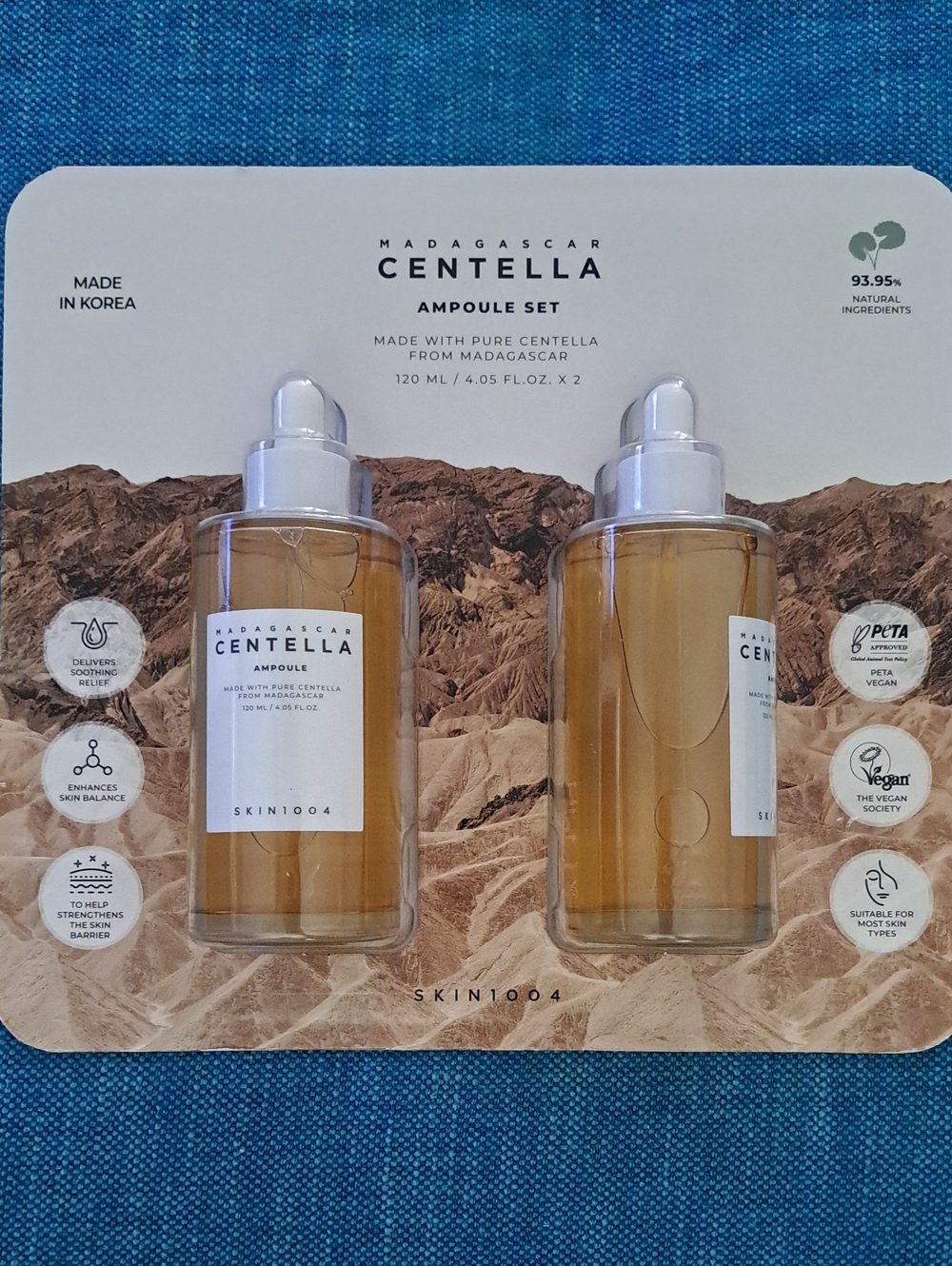 Madagascar Centella Ampoule Set — Brown Hydrating Body Oil Duo